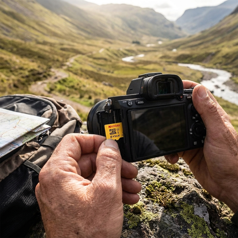 Micro SD Card in use