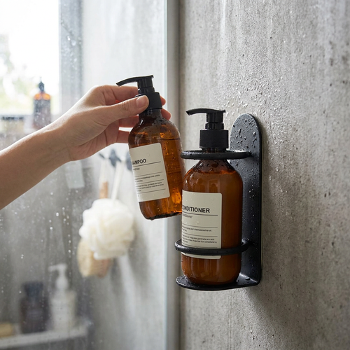 Wall Toothbrush Holder in use