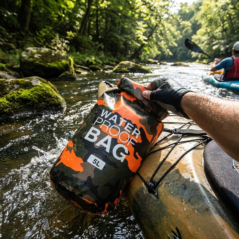 Waterproof Dry Bag in use