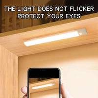 LED Motion Sensor Light Type C Rechargeable Light Wireless LED Night Light Cabinet Wardrobe Lamp Staircase Backlight for Kitchen