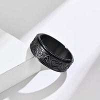 Viking Celtic Knot Rune Rings for Men Rotating Stainless Steel anti Stress Anxiety Relife Spinning Ring Anillo Antiestres
