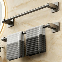 Bathroom Towel Holde without Drilling Bathroom Black Towel Rack Towel Bar Self-Adhesive Bathroom Towel Rack Towel Rail