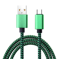 USB Type C Cable Date Sync 2.4A Fast 1M 2M 3M Charging Nylon Braided Wire Charger Cable for Samsung Huawei Android Mobile Phone