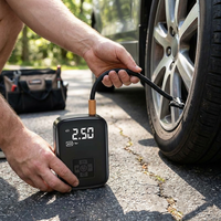 Wireless Car Air Compressor in use
