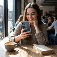 Silicone iPhone Case in use