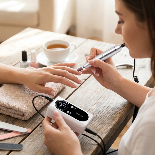 Electric Nail Drill in use