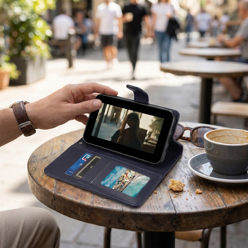 Wallet Phone Case in use