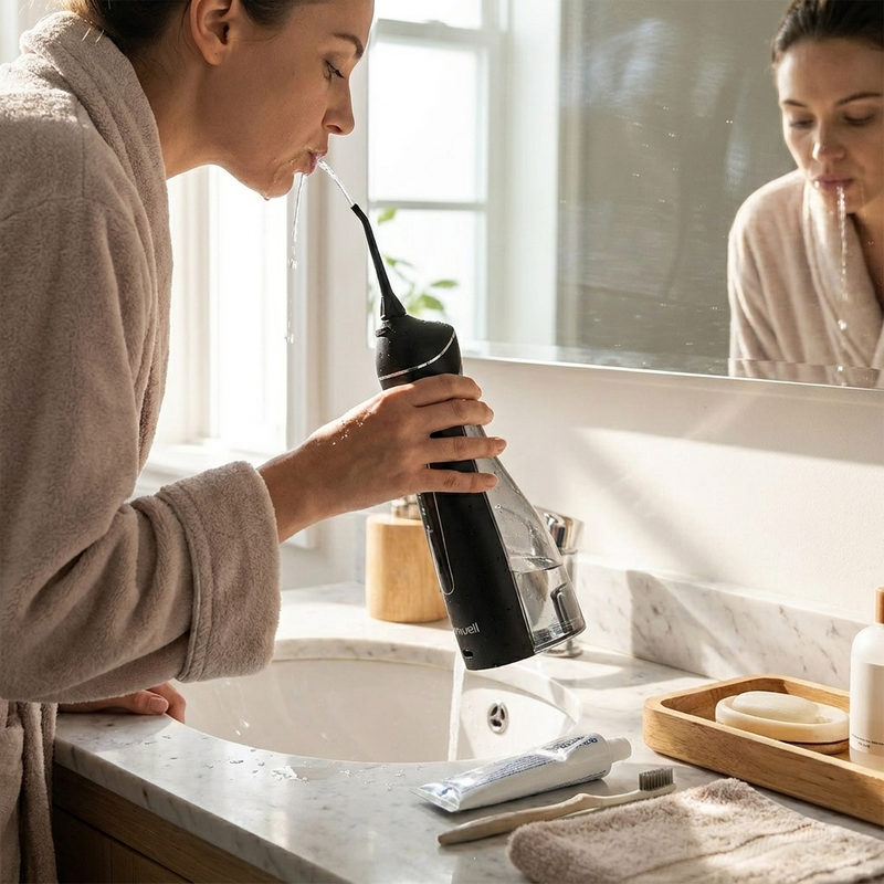 Water Flosser in use