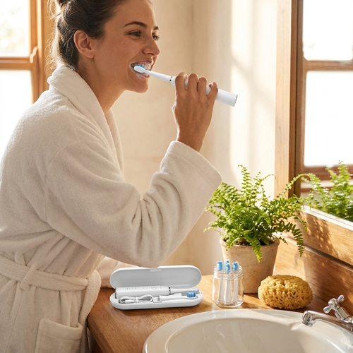 Electric Toothbrush in use
