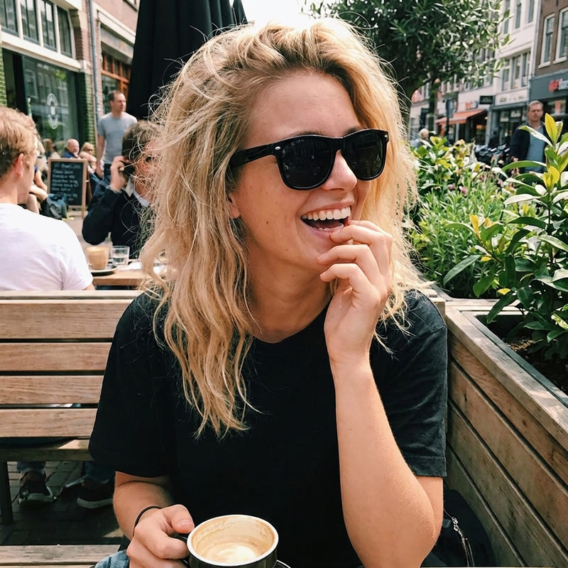 Promotional Sunglasses in use
