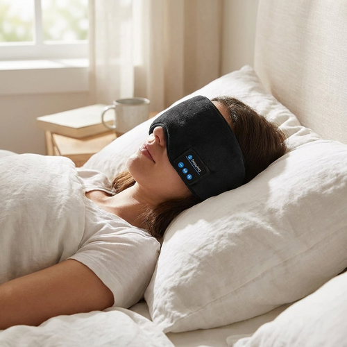 Bluetooth Headband in use