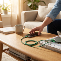 USB Type C Cable in use