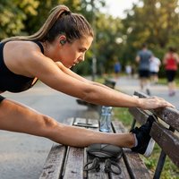 XT80 Wireless Earphones in use