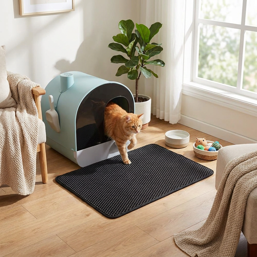 Cat Litter Mat in use