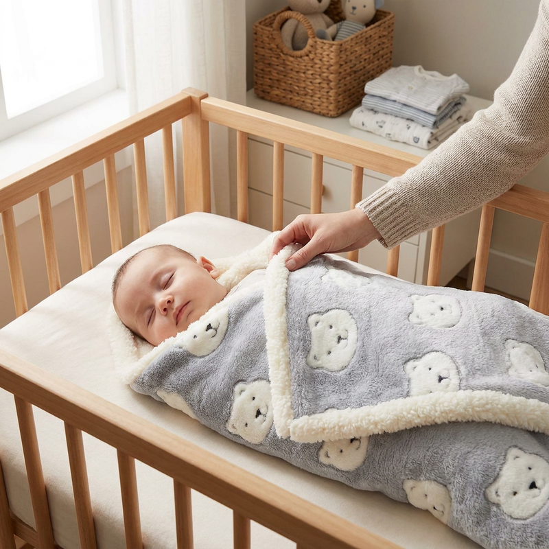 Flannel Pet Sleeping Mat in use